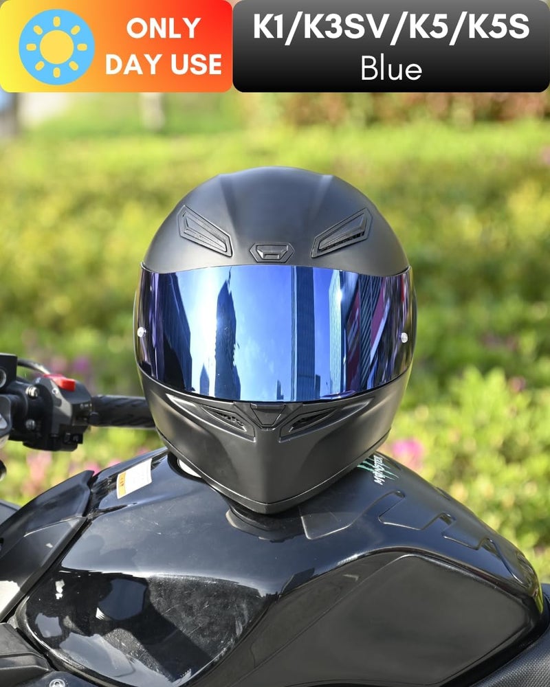 Logto Motorcycle Helmet Visor for K1 K3SV K5 K5-S Visor Helmet Visor Replacement Uv Protection Anti-Scratch, Universal - Image 2